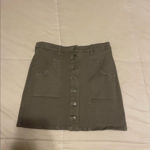 Altard State mini grey button up skirt